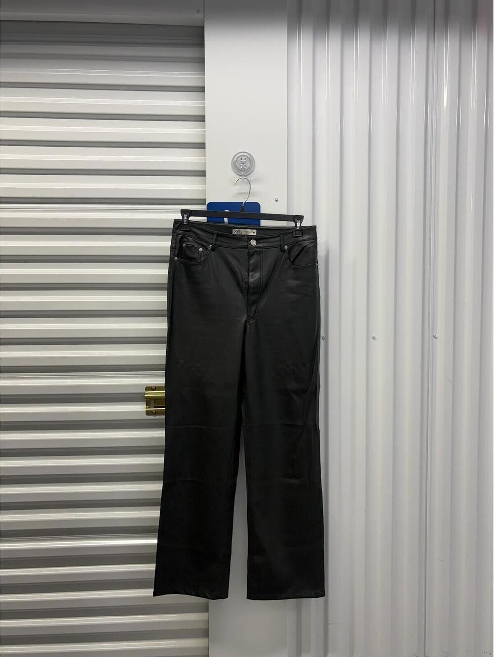 Zara Women’s Size 10 Zara Black Faux Leather Wide Leg Pants